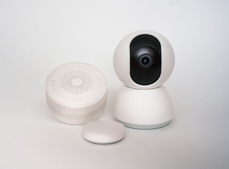 Smart home devices including security camera and sensors